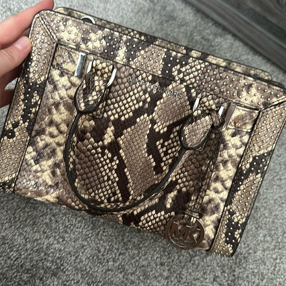 Snake Skin Michael Kors Top Handle Bag